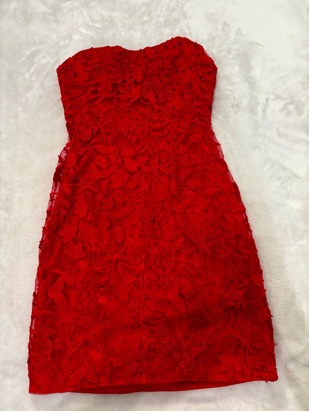Red Lace Sheath Dress - Elegant Spaghetti Strap Mini